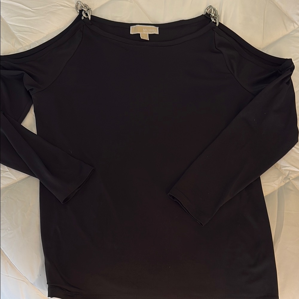 Michael Kors Black Women's Off-Shoulder Top